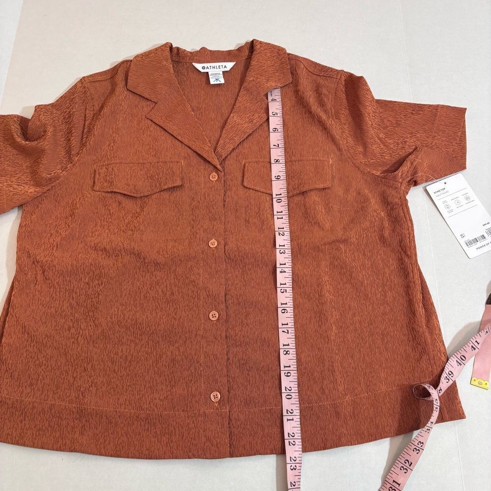 Athleta Echo Top NEW with tags Size Small Textured Brown - Picture 13 of 13